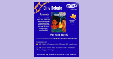 🎬 Cine Debate GEP | 07 de março de 2026 🎬 Cine Debate GEP | 07 de março de 2026